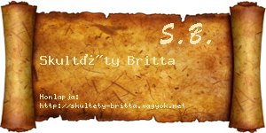 Skultéty Britta névjegykártya